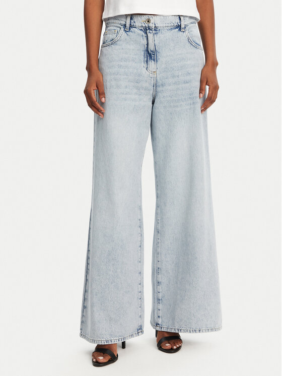 Patrizia Pepe Jeansy 2P1697/D070-CA61 Niebieski Wide Leg