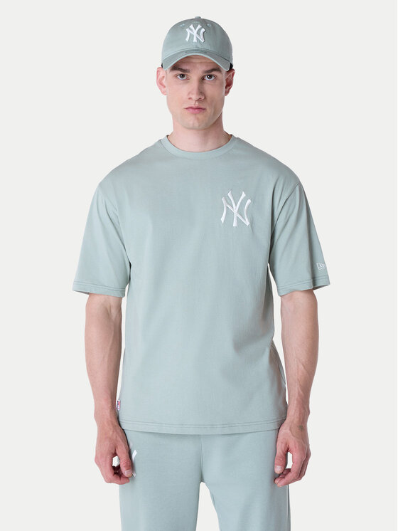 New Era T-Shirt New York Yankees MLB League Essential Pastel 60596180 Zielony Regular Fit