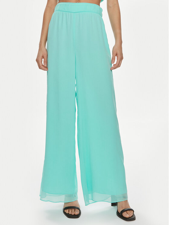 Patrizia Pepe Spodnie materiałowe 2P1584/A061-CA03 Turkusowy Relaxed Fit