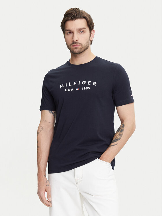 Tommy Hilfiger T-Shirt Fathers Day MW0MW39356 Granatowy Regular Fit
