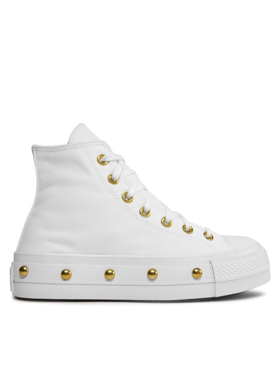 Converse Trampki Chuck Taylor All Star Lift Platform Star Studded A06787C Biały