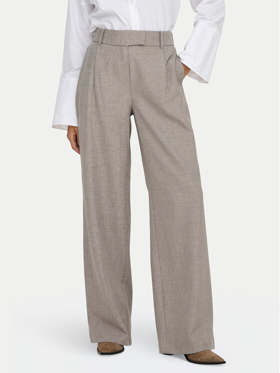 ONLY Spodnie materiałowe Linda 15336761 Beżowy Straight Fit