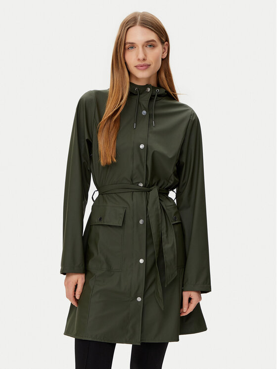 Rains Kurtka przeciwdeszczowa 18130 Zielony Regular Fit
