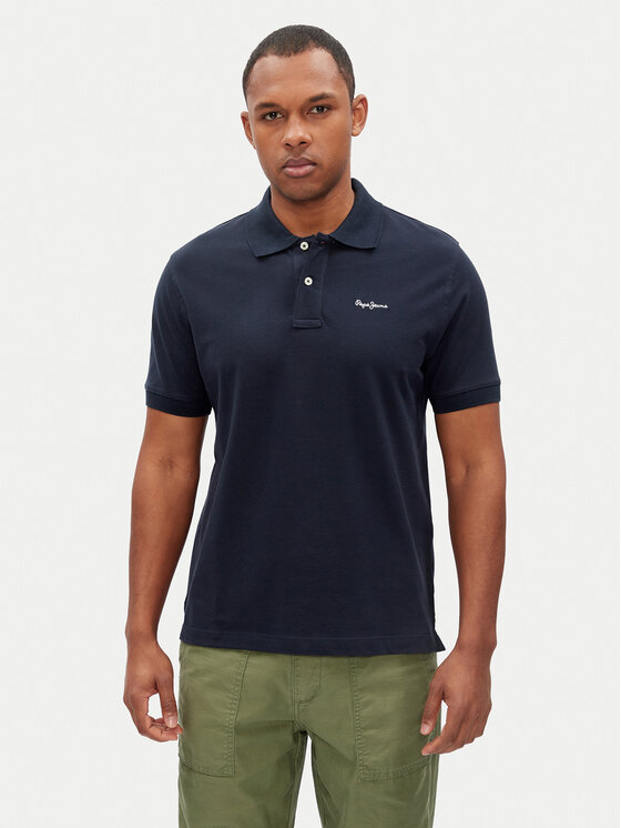 Pepe Jeans Polo Essential PM542298 Granatowy Regular Fit