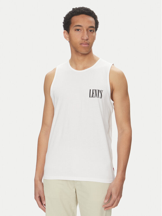 Levi's® Tank top Graphic Rower A7642-0005 Biały Regular Fit