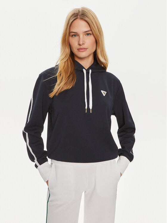 Guess Bluza V4GQ01 KBFB2 Granatowy Regular Fit