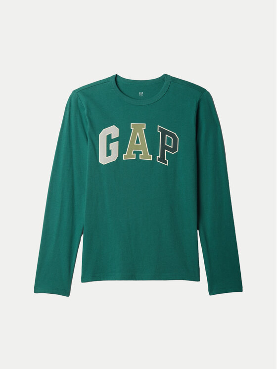 Gap Bluzka 490575-00 Zielony Regular Fit