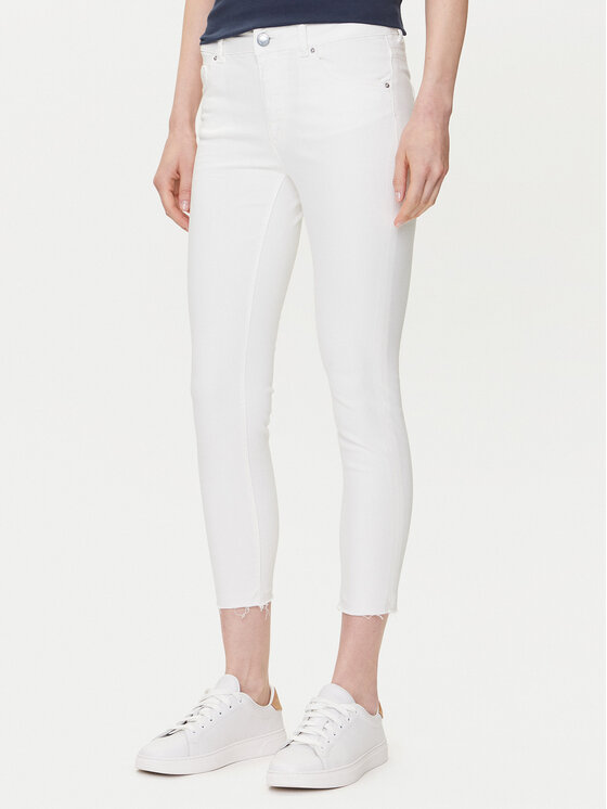 Mustang Jeansy Shelby 1016183 Biały Skinny Fit