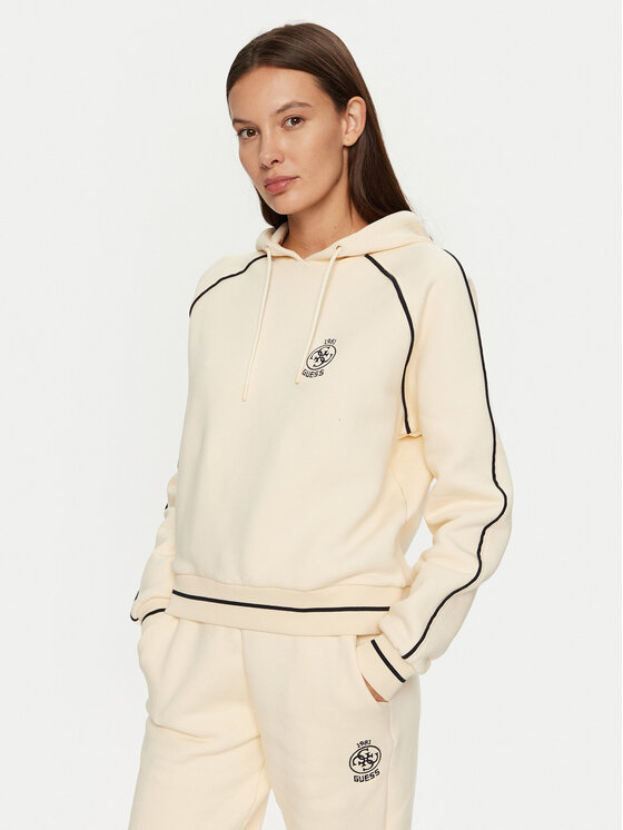 Guess Bluza V4BQ05 KCHU1 Beżowy Regular Fit