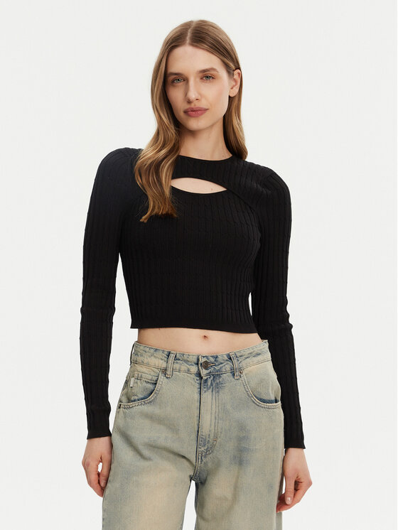 ONLY Sweter Meddi 15339582 Czarny Cropped Fit