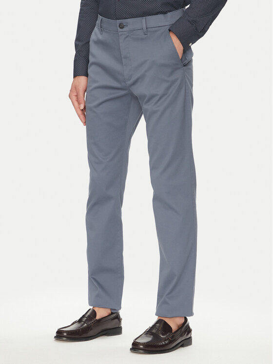 Calvin Klein Chinosy LV040EM633 Szary Slim Fit