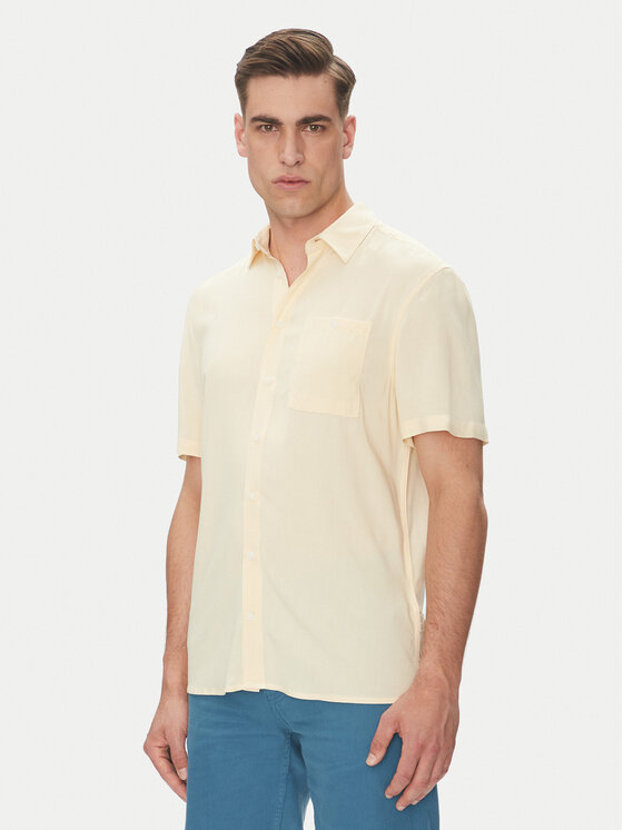 Blend Koszula 20716363 Beżowy Regular Fit