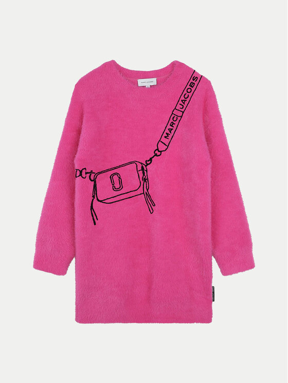 Marc Jacobs Sukienka dzianinowa W60386 M Różowy Regular Fit