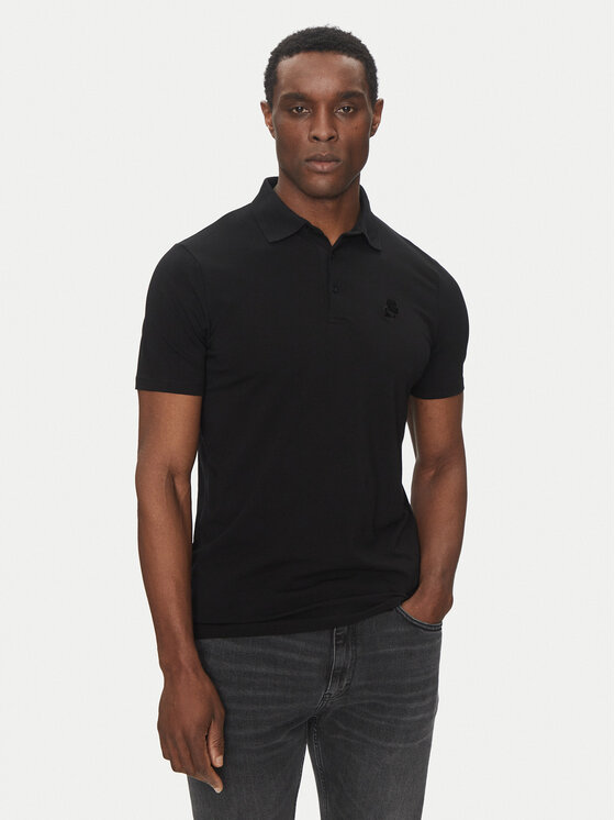 KARL LAGERFELD Polo 745750 500221 Czarny Regular Fit