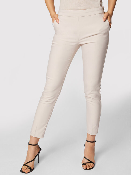 Morgan Spodnie materiałowe 211-PROSY.F Beżowy Slim Fit