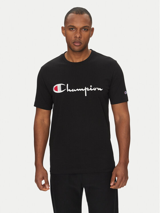 Champion T-Shirt 221621 Czarny Standard Fit
