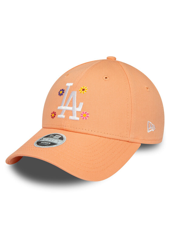 New Era Czapka z daszkiem Wmns Flower 940 La Dodgers 60435013 Pomarańczowy