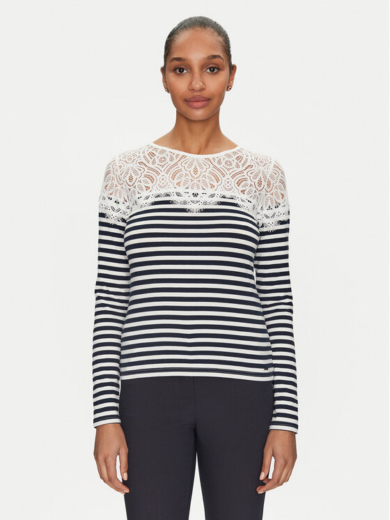 Morgan Bluzka 251-TMACO Granatowy Slim Fit