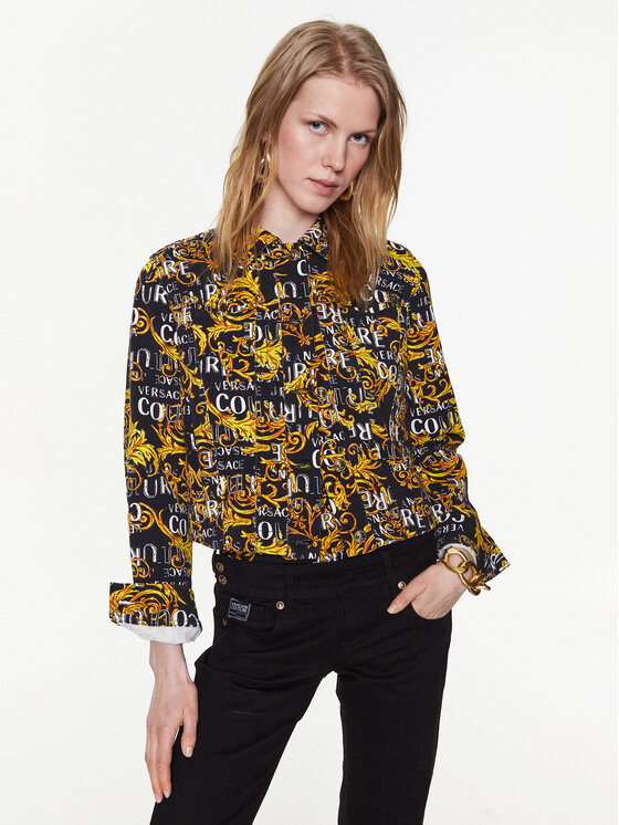 Versace Jeans Couture Kurtka jeansowa 74HAS453 Czarny Regular Fit