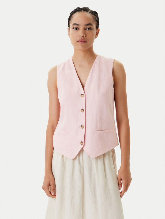 United Colors Of Benetton Kamizelka 2AGHDJ00G Różowy Slim Fit