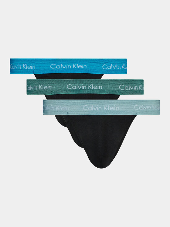 Calvin Klein Underwear Komplet 3 par slipów Jock Strap 000NB3363A Czarny