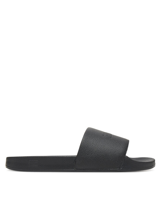 Tommy Hilfiger Klapki Hilfiger Print Tumble Pool Slide FM0FM05505 Czarny