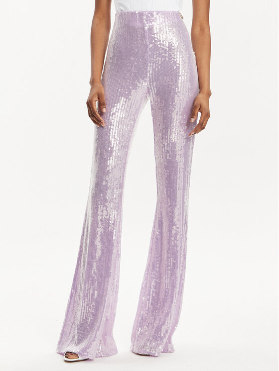 Patrizia Pepe Spodnie materiałowe 2P1615/A394-M505 Fioletowy Regular Fit