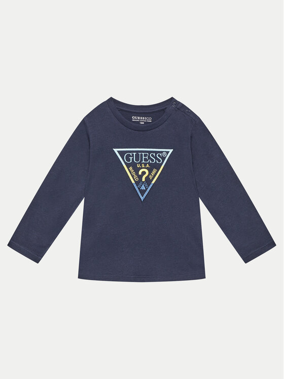Guess Bluzka N4YI36 K8HM4 Granatowy Regular Fit