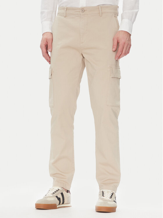 Pepe Jeans Spodnie materiałowe PM211907 Beżowy Slim Fit