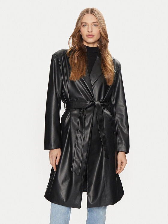 ONLY Płaszcz przejściowy Bina 15326827 Czarny Regular Fit