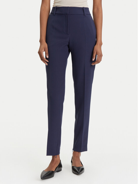 HUGO Spodnie materiałowe Hedima-1 50544742 Granatowy Slim Fit