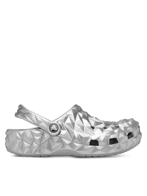 Crocs Klapki Cls Metallic Geometric Clog 210002 Srebrny