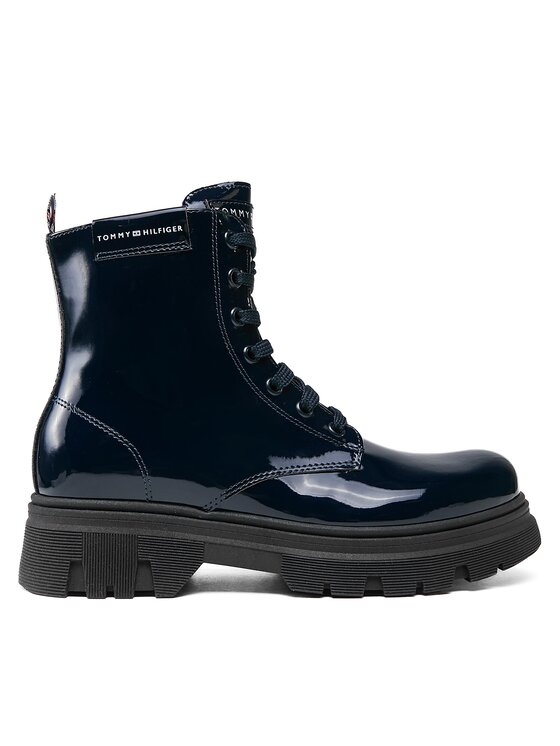 Tommy Hilfiger Kozaki T4A5-33040-0775 S Niebieski