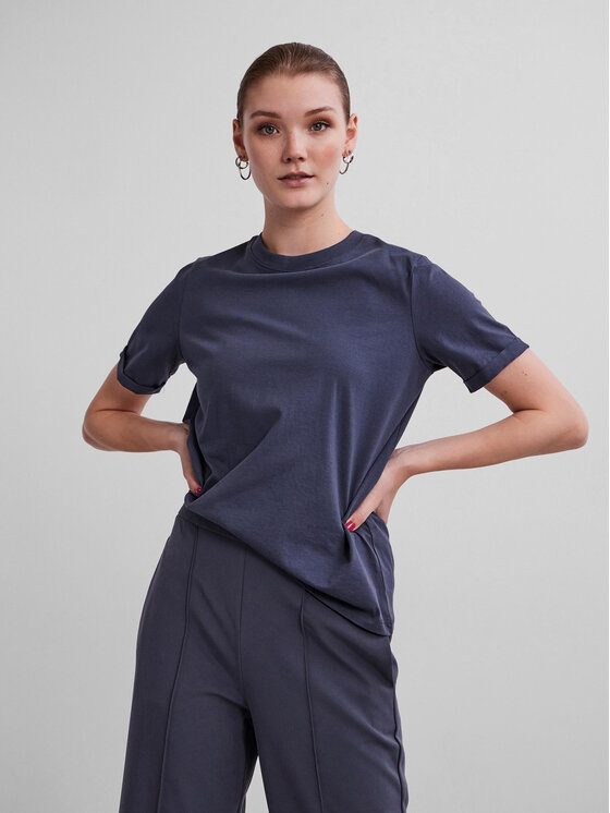 Pieces T-Shirt Ria 17086970 Granatowy Regular Fit