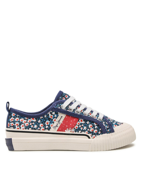 Pepe Jeans Tenisówki Ottis Flower Girl PGS30541 Granatowy