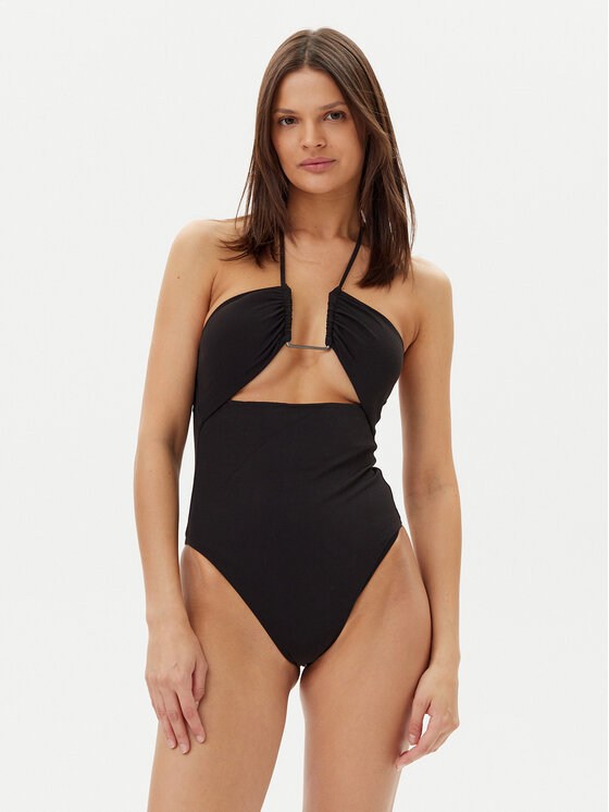 Calvin Klein Swimwear Strój kąpielowy KW0KW02813 Czarny