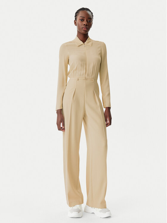 Patrizia Pepe Kombinezon 8T0047 A545 B814 Beżowy Regular Fit