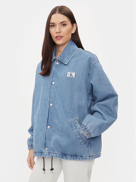 Calvin Klein Jeans Kurtka jeansowa Skater J20J223258 Niebieski Relaxed Fit