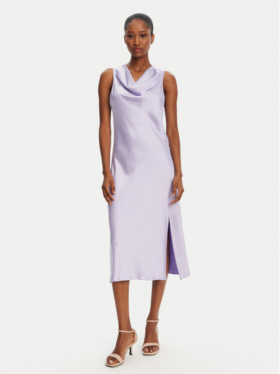 Patrizia Pepe Sukienka koktajlowa 2A2878/A563-M531 Fioletowy Regular Fit