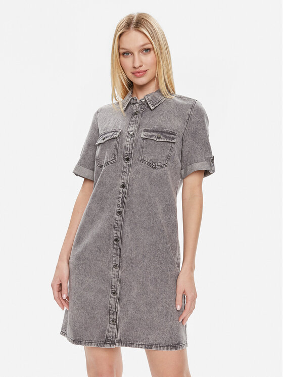 Vero Moda Sukienka jeansowa Jennie 10309665 Szary Regular Fit