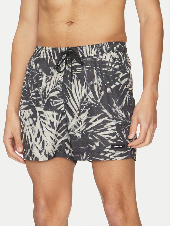 Calvin Klein Swimwear Szorty kąpielowe KM0KM01120 Czarny Regular Fit