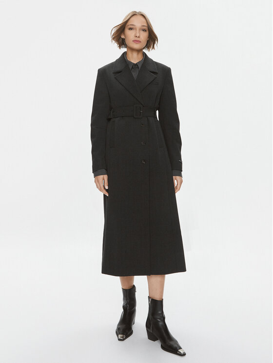 Herskind Płaszcz wełniany Ezara 4903956 Szary Regular Fit