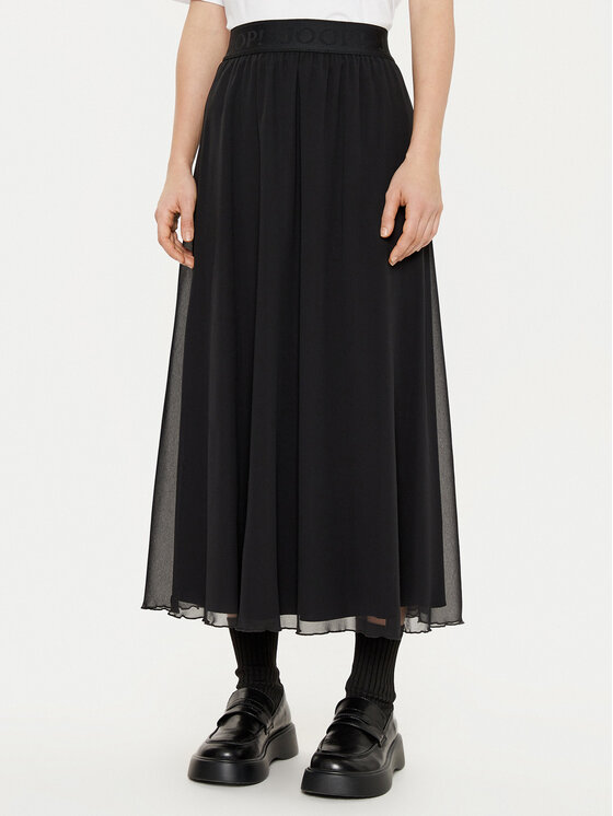 JOOP! Spódnica midi 58 S58Schirin 10018884 30044850 Czarny Regular Fit