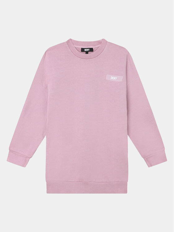 DKNY Sukienka dzianinowa D32887 S Różowy Regular Fit