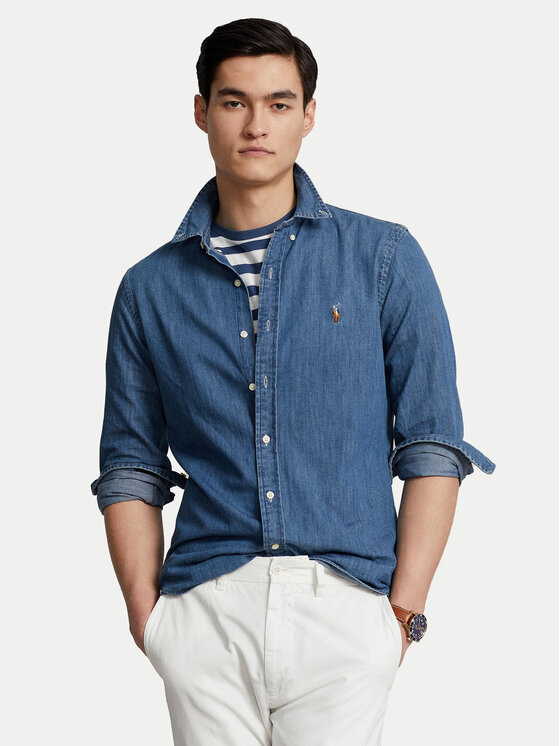 Polo Ralph Lauren Koszula Core Replen 710548539 Granatowy Slim Fit