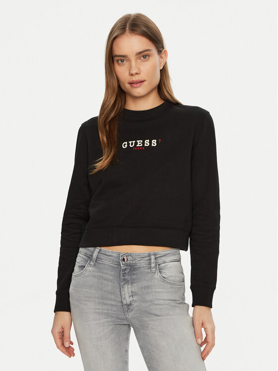 Guess Jeans Bluza W5RQ28 K68I4 Czarny Regular Fit