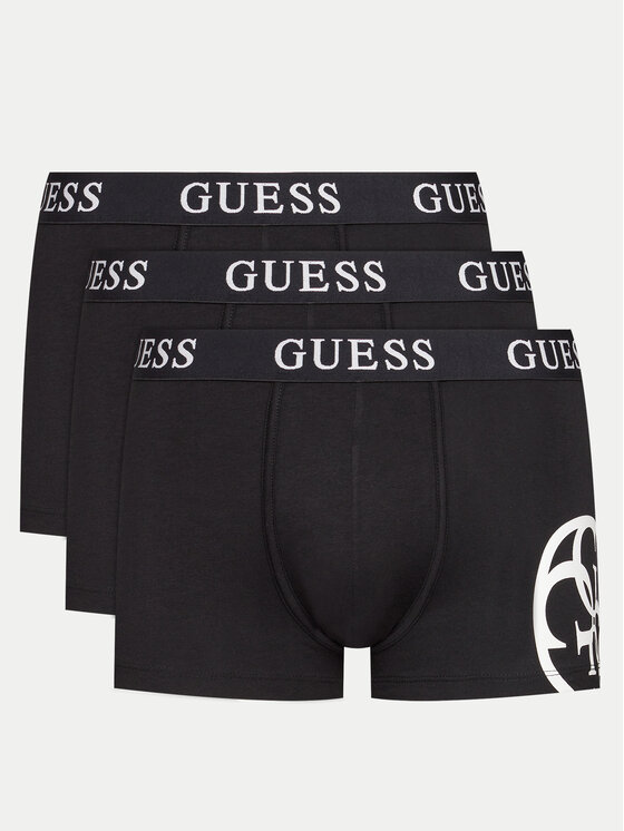Guess Komplet 3 par bokserek Placed Logo U4RG04 K6YW0 Czarny