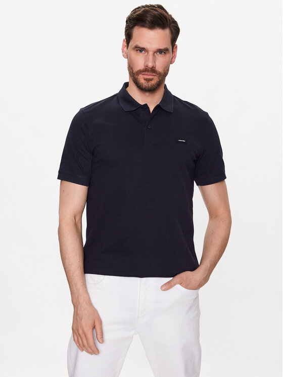 Calvin Klein Polo K10K111196 Granatowy Slim Fit