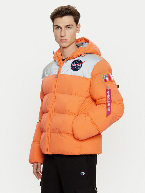 Alpha Industries Kurtka zimowa 148135 Pomarańczowy Regular Fit