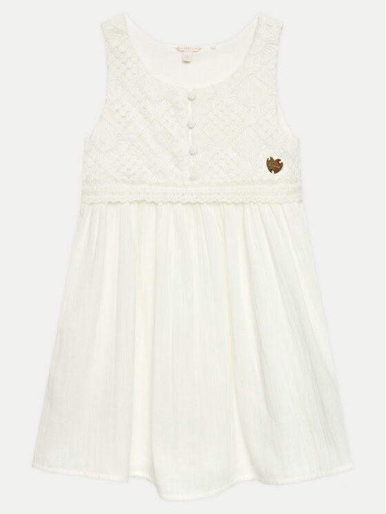 Guess Sukienka codzienna J4GK18 WG5H0 Écru Regular Fit